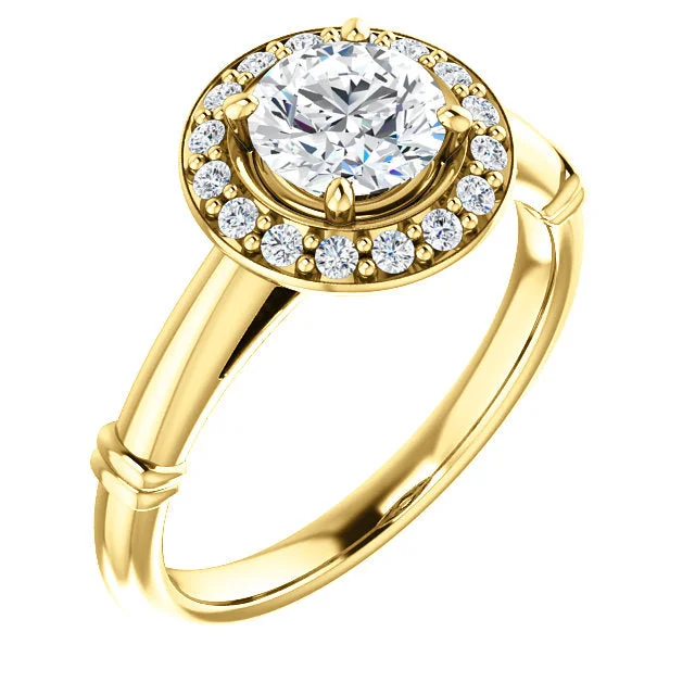 ladies engagement rings victorian-14K Yellow 6mm Round Engagement Ring 122177:241:P