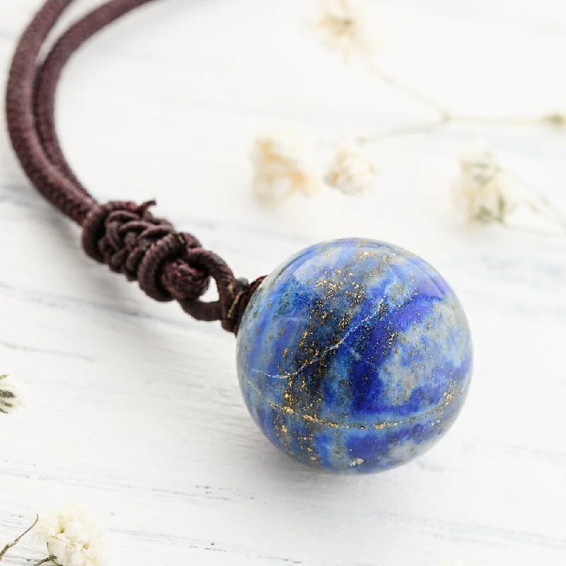 Ladies necklaces channel gems -Spiritual Lapis Lazuli Necklace