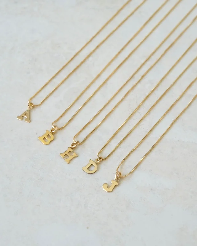 Ladies necklaces lotus drop -Personalised Initial letter Necklace