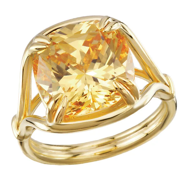 ladies rings travel-Ladies Fashion Citrine Ring