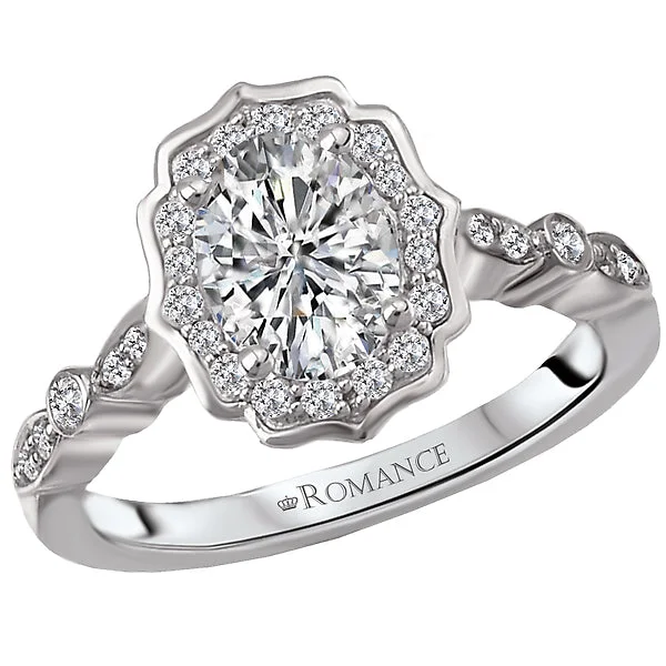 ladies rings limited edition-Halo Semi-Mount Diamond Ring