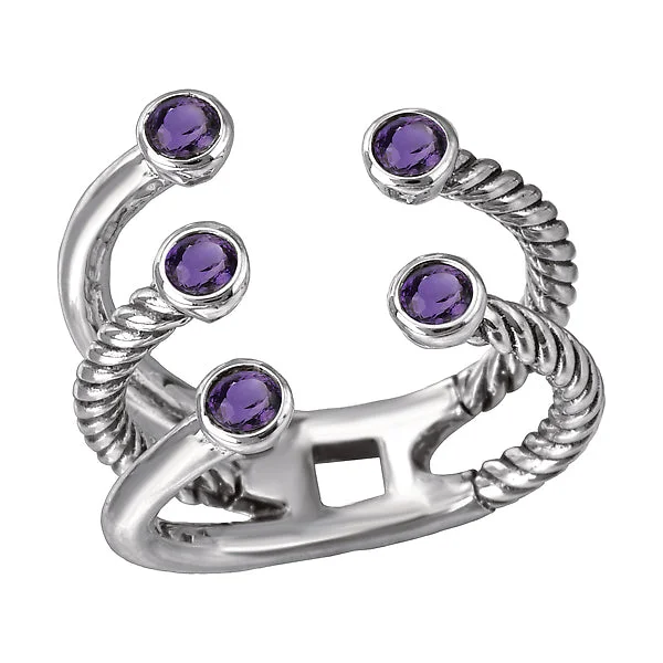 ladies rings bohemian-Ladies Fashion Gemstone Ring