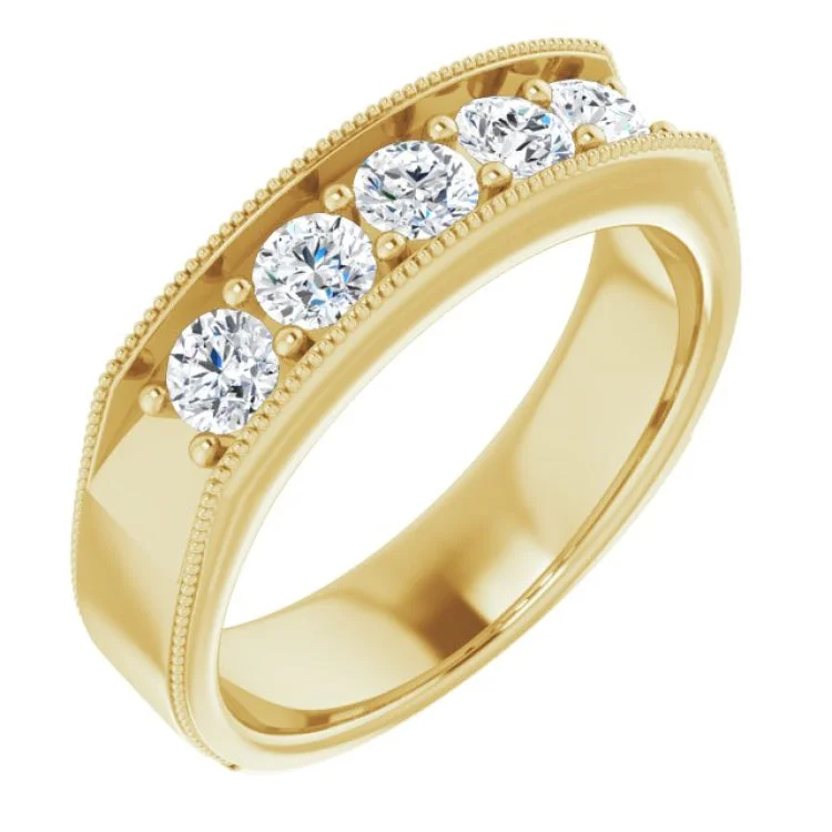 ladies rings romantic-14K Yellow 1 CTW Natural Diamond Ring