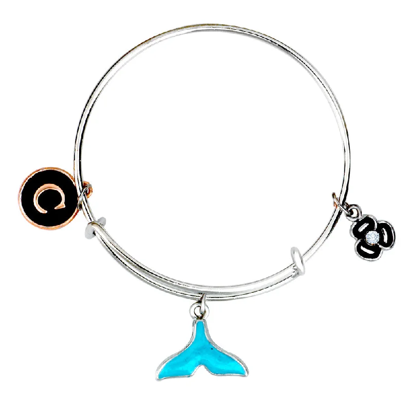 Ladies bracelets halo stone design -Mahi C Letter & Floral Shaped Enamel Work Charms Kids Bracelets for Kids (BRK1100946M)