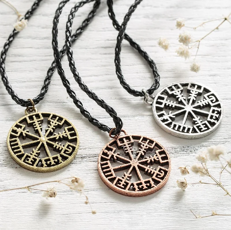 Ladies necklaces flamingo charm -Mighty Vegvisir Necklace