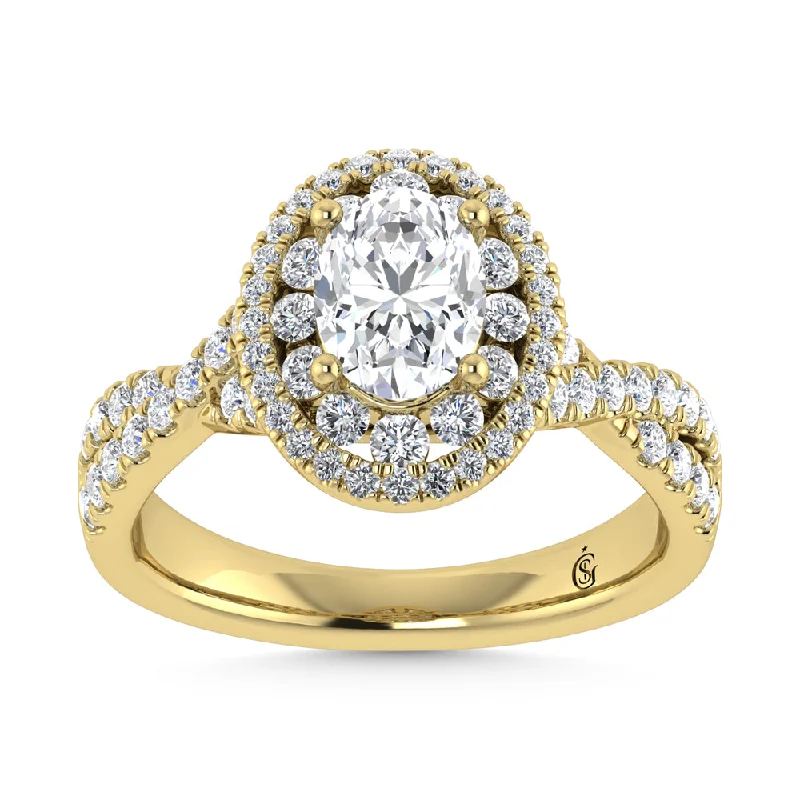 ladies engagement rings personalized-10K Yellow Gold Labgrown Diamond 5/8 Ct.Tw. Engagement Ring