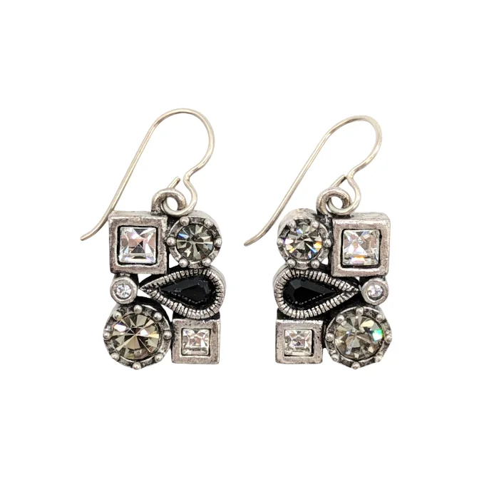 ladies earrings memory-Misbehavin' Earrings by Patricia Locke - Black & White