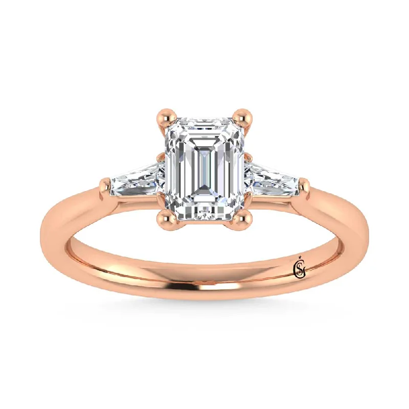 ladies engagement rings bold-14K Rose Gold Lab Grown Diamond 1 1/5 Ct.Tw. Engagement Ring