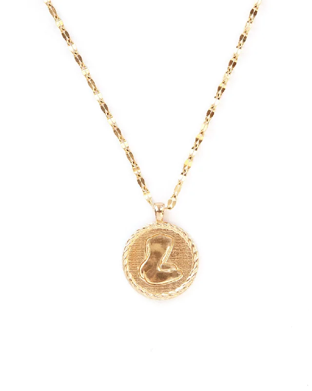 Ladies necklaces tension drop -Self Gold Necklace