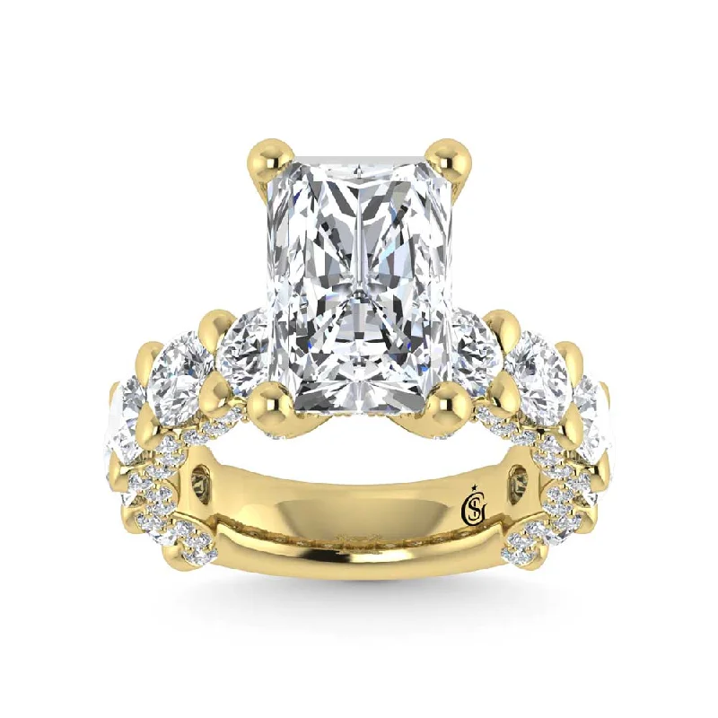 ladies engagement rings symbolic-14K Yellow Gold Lab Grown  Diamond 7 1/6 Ct.Tw. Victoria Engagement Ring