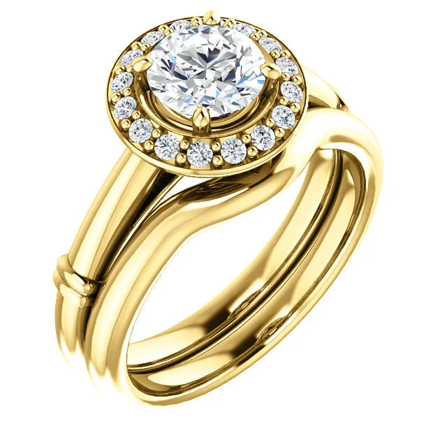 ladies engagement rings classic-14K Yellow 6mm Round Engagement Ring 122177:241:P MB