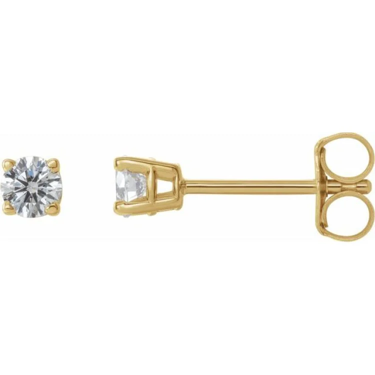 ladies earrings long-14K Yellow 1/4 CTW Natural Diamond Stud Earrings