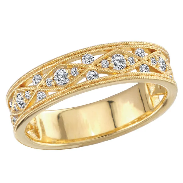 ladies rings promise-Argyle Patterned Diamond Fashion Ring