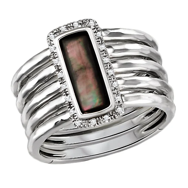 ladies rings bold statement-Ladies Fashion Gem-Stone Ring