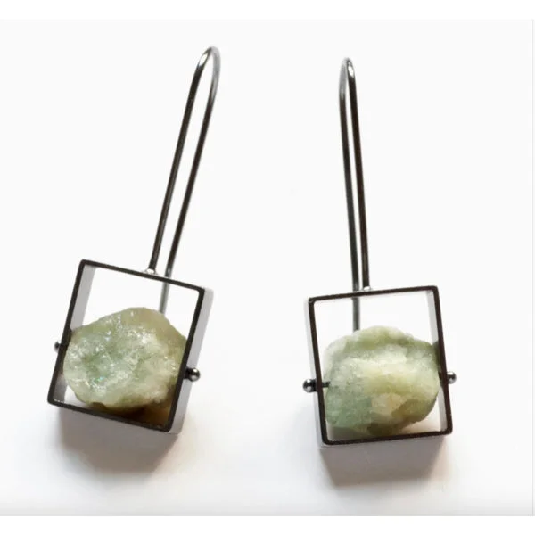 ladies earrings seasonal-SRJ11LE-X Rectangle Earrings