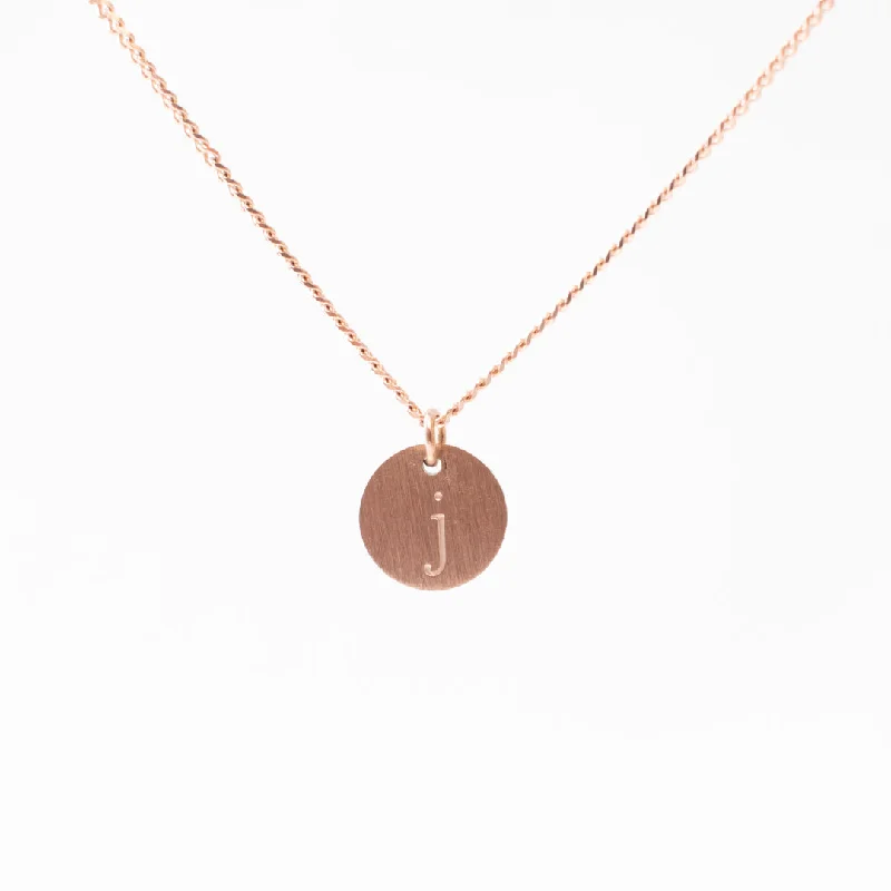 Ladies necklaces rare edition -Lowercase Rose Gold Initial Necklace