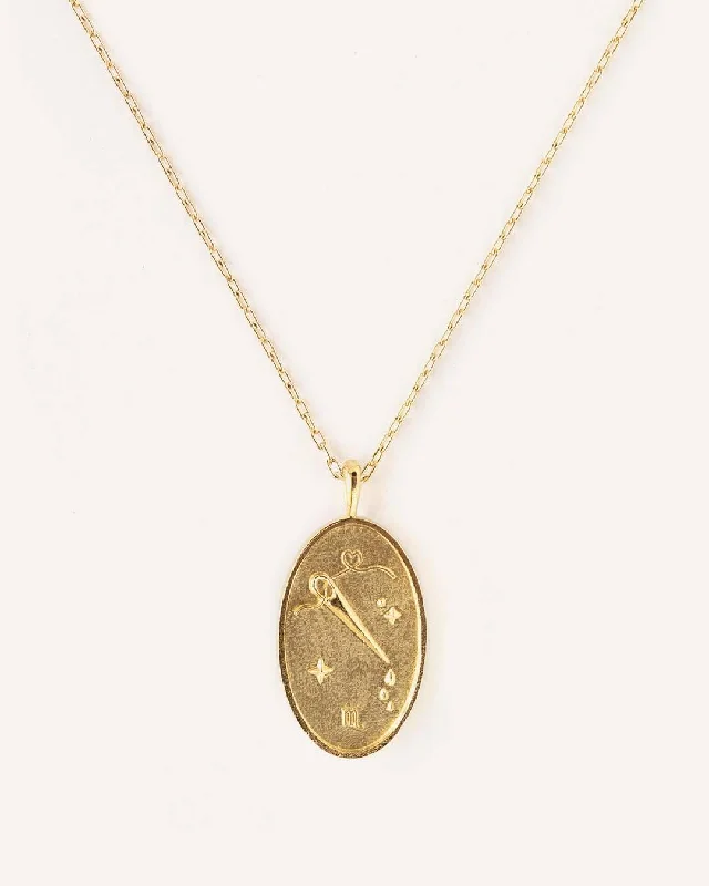 Ladies necklaces yellow gold -Scorpio | 10K Solid Gold Zodiac Necklace