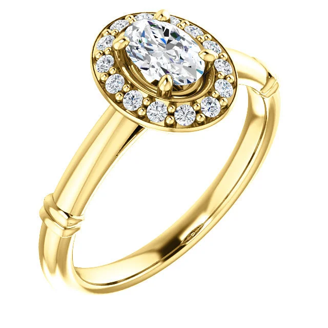 ladies engagement rings valentine-14K Yellow 6x4mm Oval Engagement Ring 122177:556:P