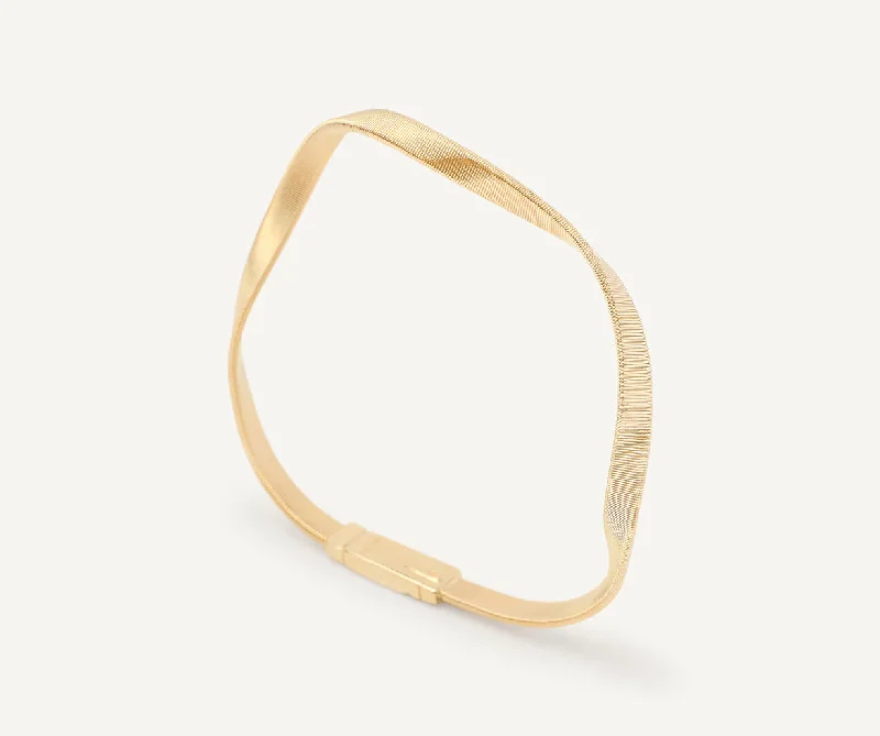 Ladies bracelets side stone shine -Marrakech Hand Twisted Bracelet in 18k Yellow Gold, 7.25inch