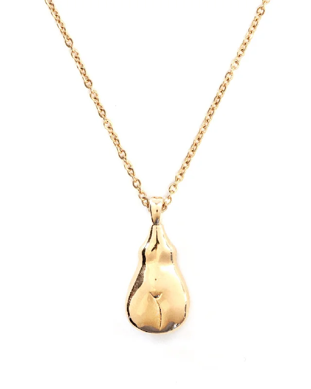 Ladies necklaces halo pendant -Embrace Gold Necklace