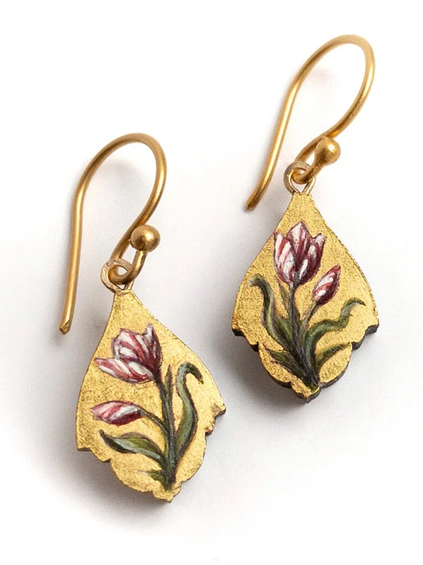 ladies earrings diamond-Tulip  Earrings