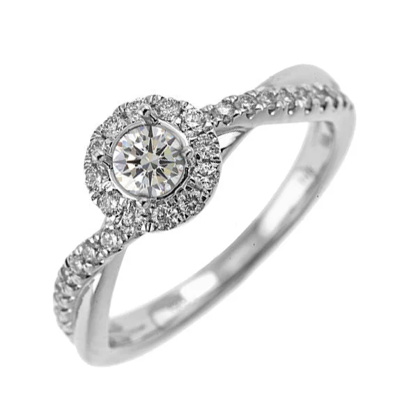 ladies engagement rings self gift-14K White Gold Diamond Engagement Ring (2/3ctw)