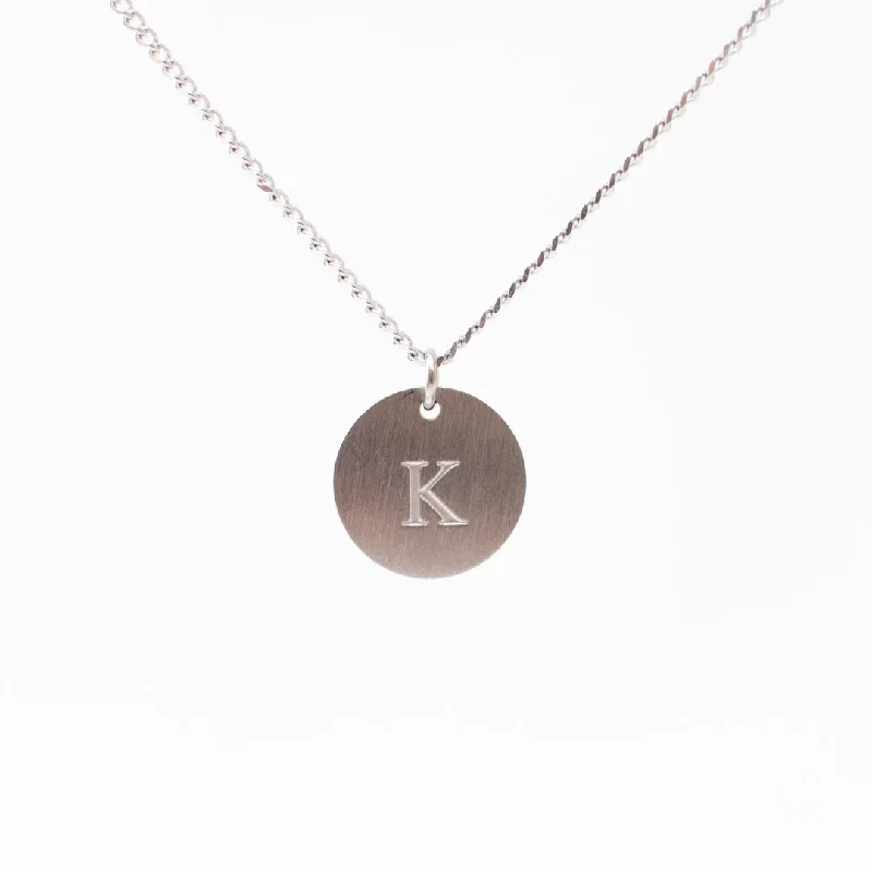 Ladies necklaces classic glow -Uppercase Silver Initial Necklace