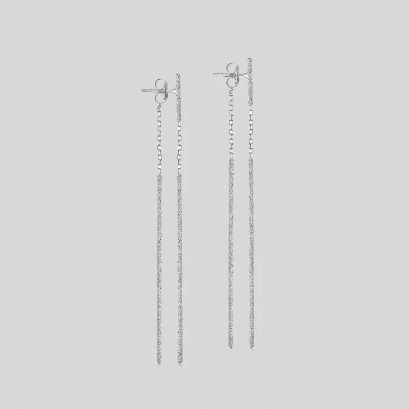 ladies earrings tiffany-Florentine Finish Double Magic Wand Earrings