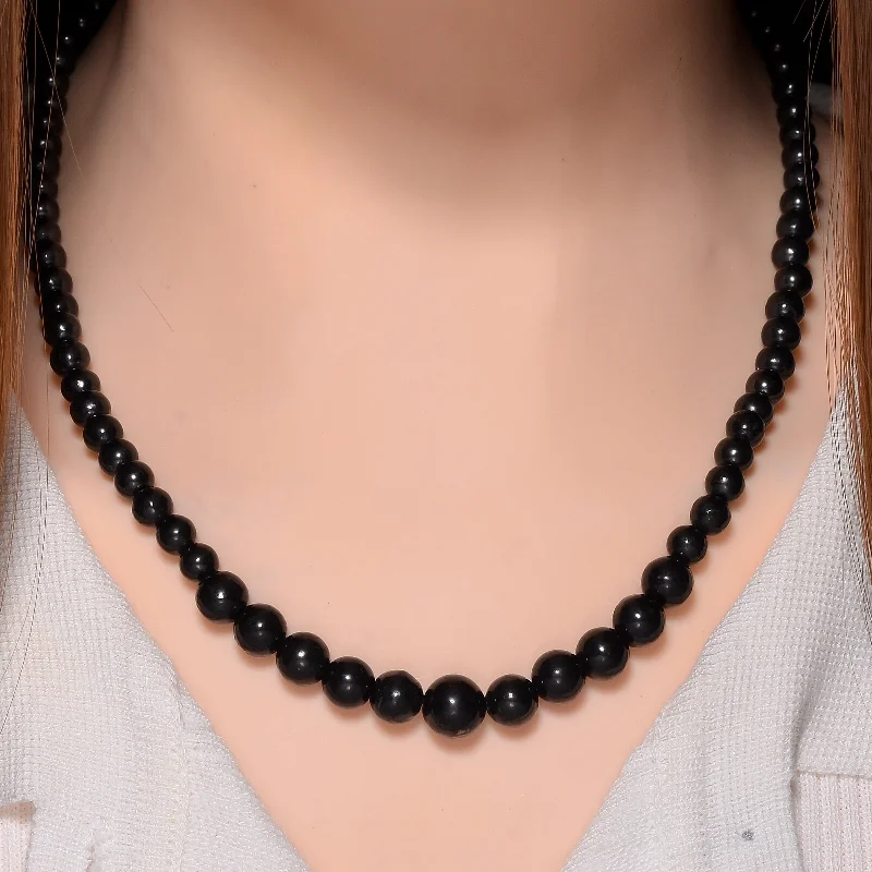 Ladies necklaces local craft -Natural Shungite Necklace For Powerful Protection (20 inches)  - FREE GIFT