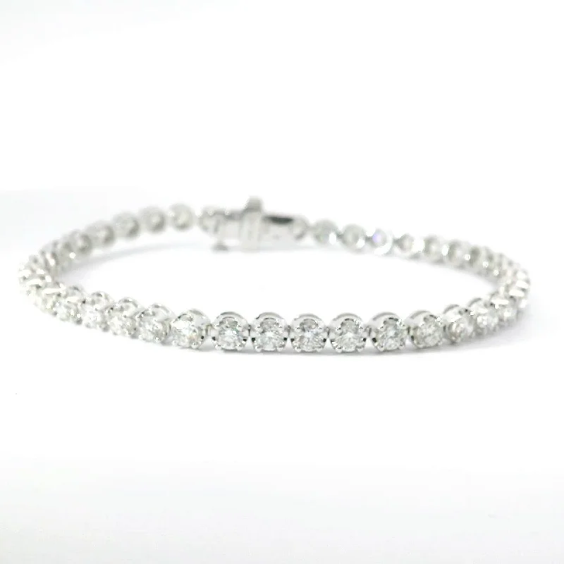 Ladies bracelets garnet glow -14K White Gold Diamond Tennis Bracelet