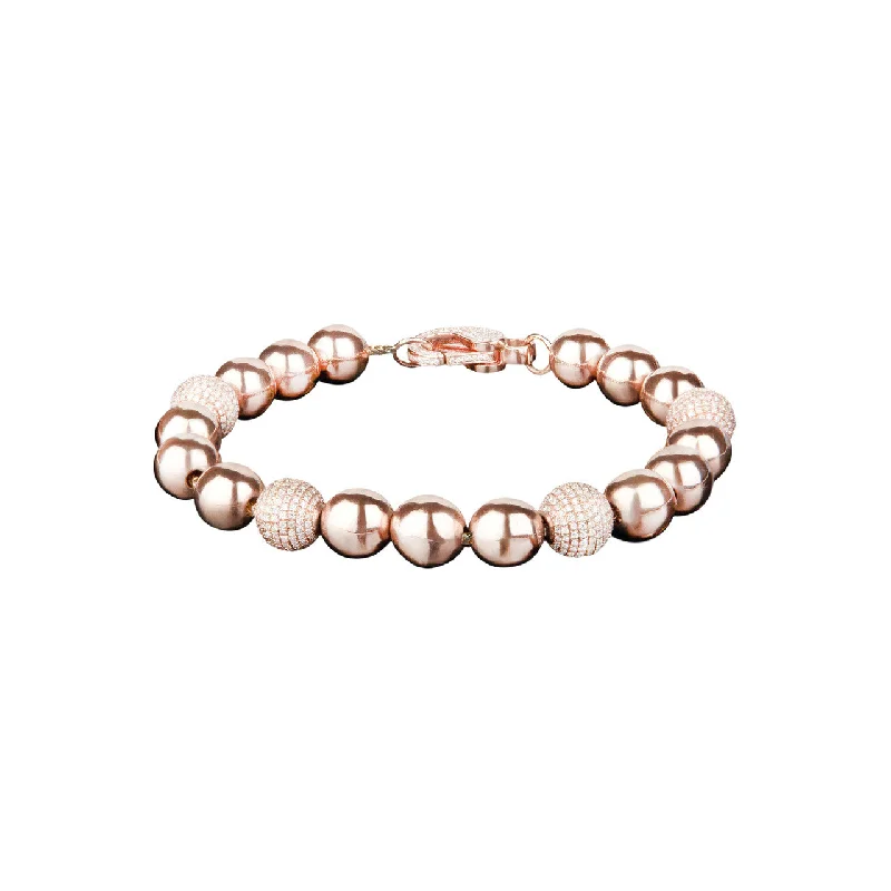 Ladies bracelets celtic shine -10k Rose Gold 3.1ct Diamond Shamballa Bracelet