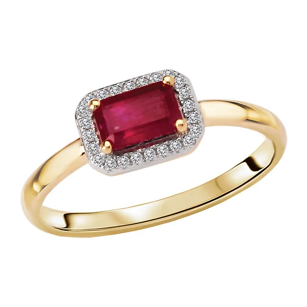 ladies rings casual-Ladies Fashion Ruby Ring