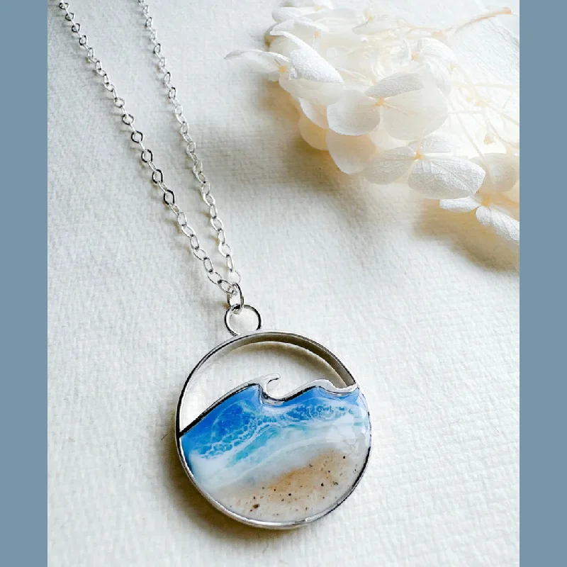 Ladies necklaces dream pendant -Waves of Life Necklace