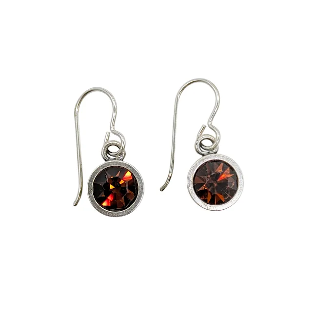 ladies earrings love-Polaris Crystal Earrings by Patricia Locke — Smoked Topaz