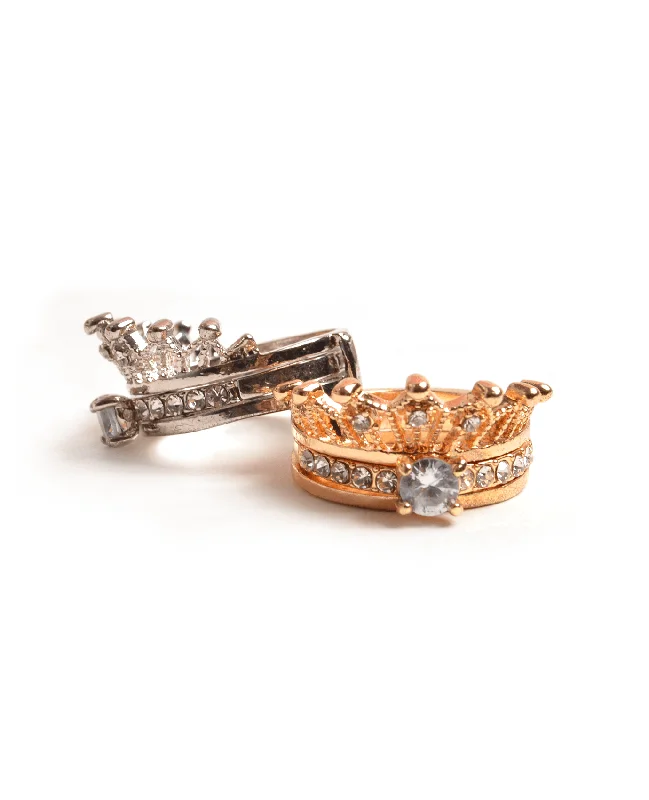 ladies rings sizes-Imperial Crown Ring Set