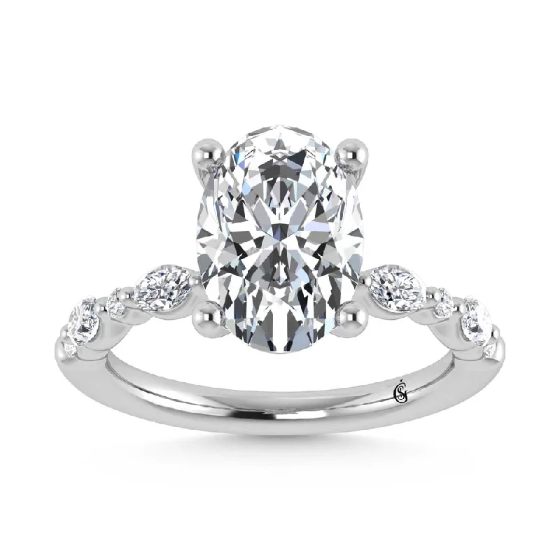 ladies engagement rings deals-14K White Gold Lab Grown Diamond 2 3/8 Ct.Tw. Engagement Ring