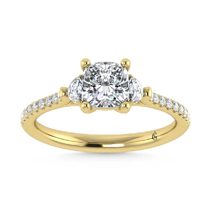 ladies engagement rings star-14K Yellow Gold Lab Grown Diamond 1 1/4 Ct.Tw. Engagement Ring