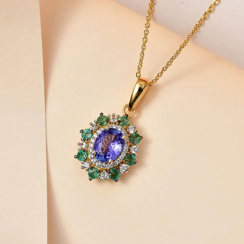 Ladies necklaces promise charm -Tanzanite Pendant Necklace