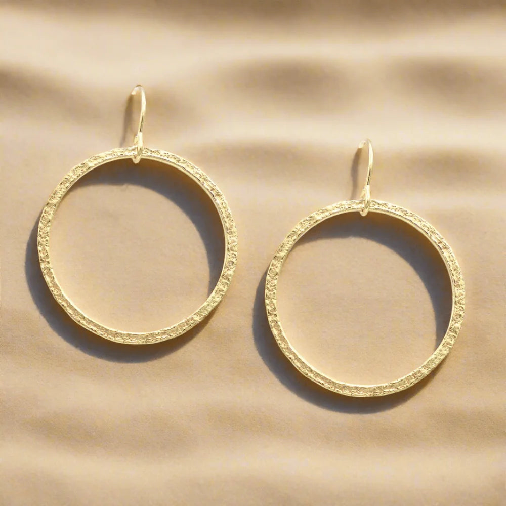 ladies earrings sun-Golden Circle Earring