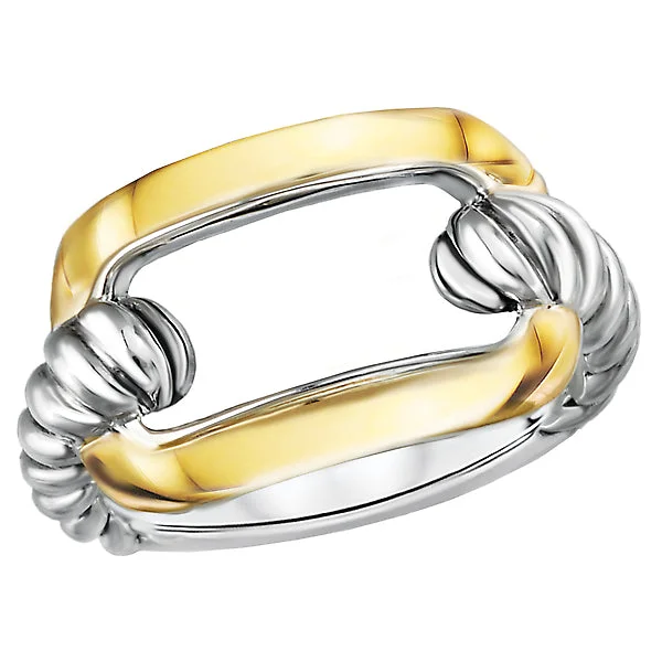 ladies rings fall-Ladies Fashion Gold and Silver Two-Tone Ring