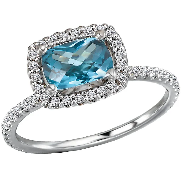 ladies rings kay-Diamond Topaz Ring