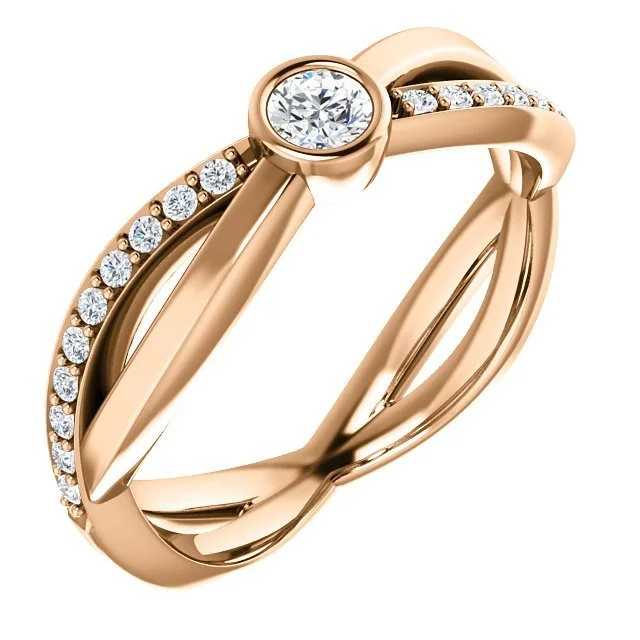 ladies rings top rated-14KT Gold 1/3 CTW Diamond Inifinity-Inspired Ring