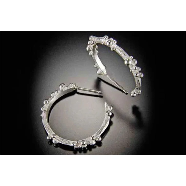 ladies earrings tiffany-Bumpy Cluster Hoop Earring