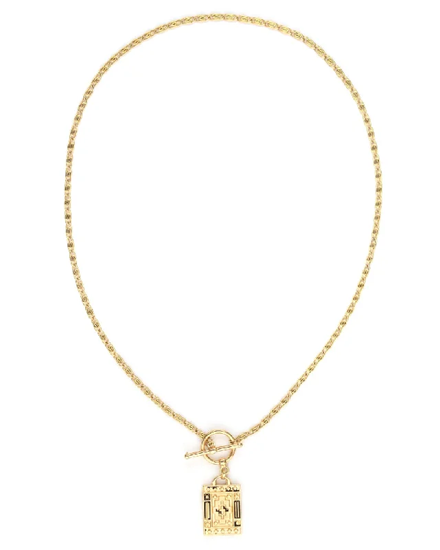 Ladies necklaces silver charm -Damien Gold Necklace