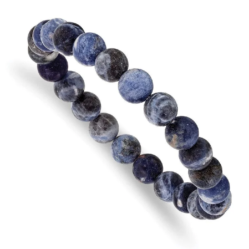 Ladies bracelets adventure glow -Sodalite Agate Beaded Stretch Bracelet