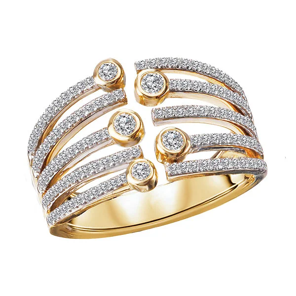 ladies rings wide-Ladies Fashion Diamond Ring