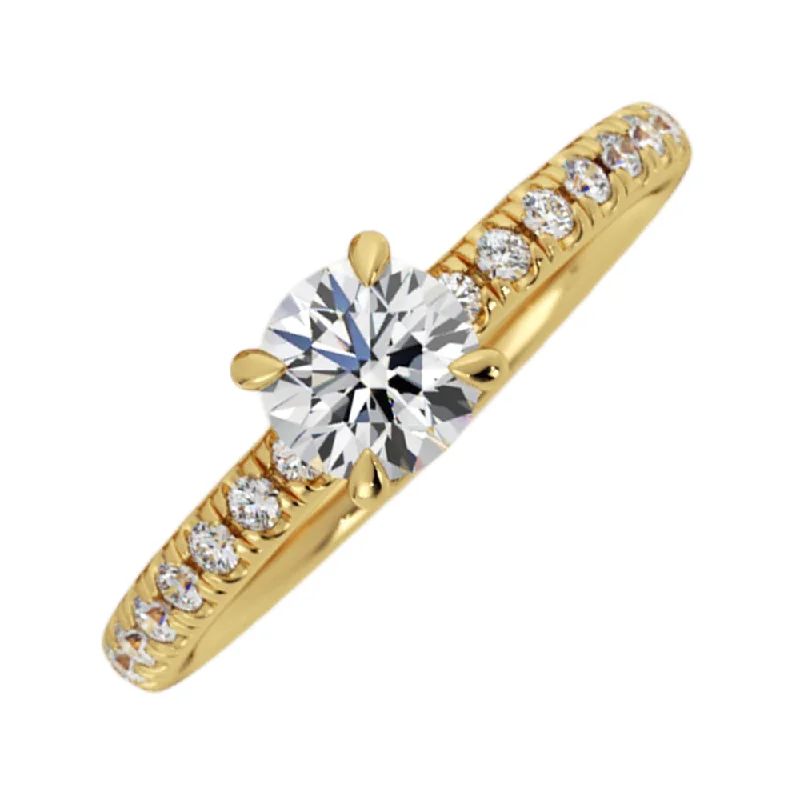 ladies engagement rings keepsake-14K Yellow Gold Diamond Engagement Ring (1ctw)