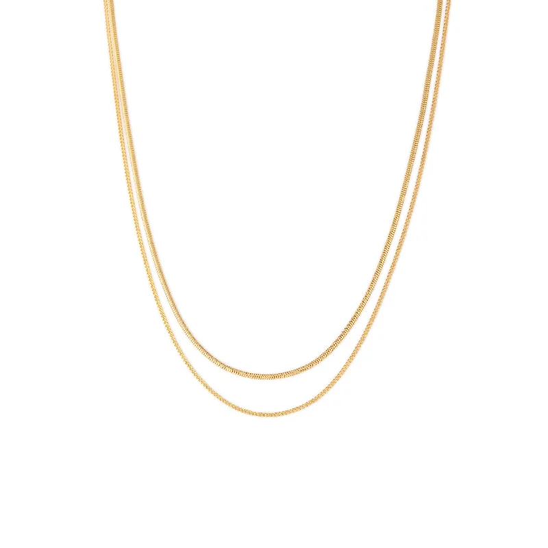 Ladies necklaces oval charm -Madison Necklace - Gold