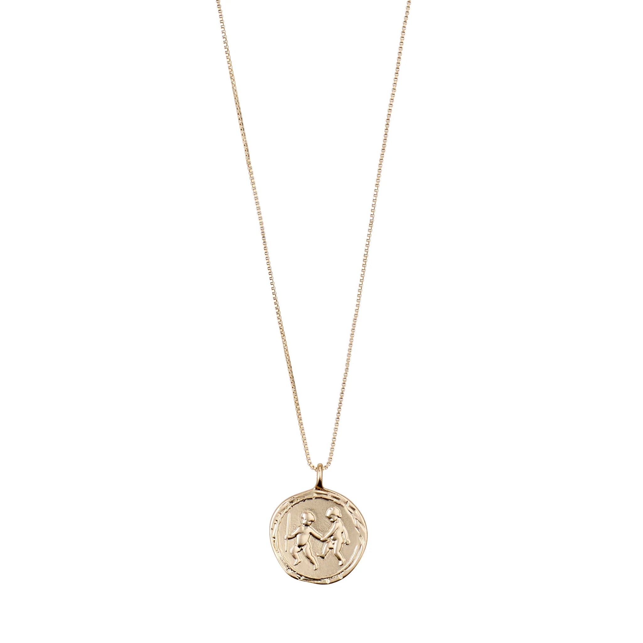 Ladies necklaces discounted price -Gemini Gold Plated Necklace