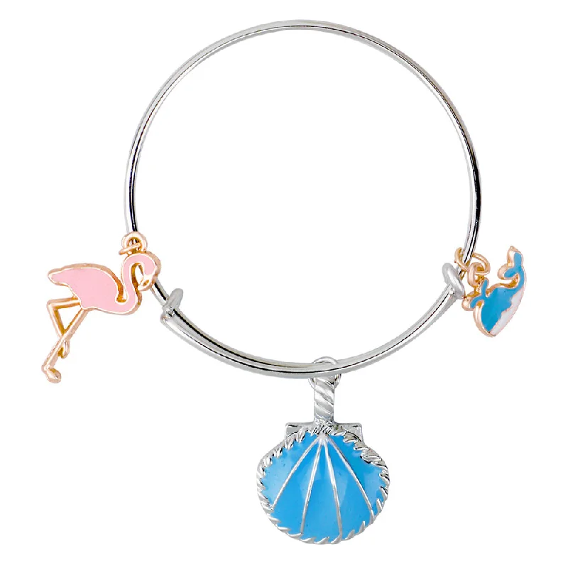 Ladies bracelets princess vibe -Mahi Swarn & Fish Shaped Enamel Work Charms Kids Bracelets for Girls (BRK1100945M)